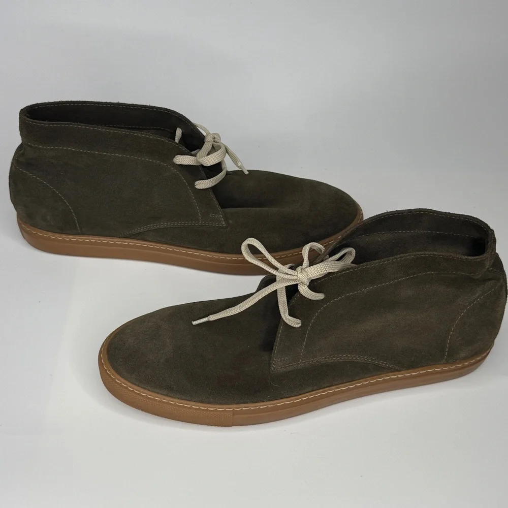 Suede Leather Chukka Boots Mens 11 Earth Green Goblincore Shoes Coop Barneys NY